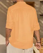 Full Sleeves Solid Short Kurta for Men 