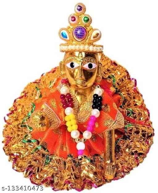 Laddu Gopal Statue (Brass, Multicolor)