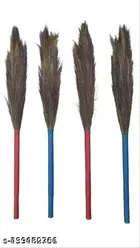 Laxmi Grass Broom (Multicolor, Pack of 4)