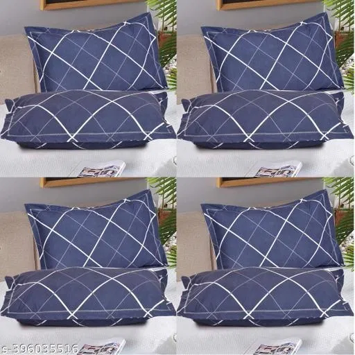 Cotton Pillow Covers (Multicolor, 17x27 inches) (Pack of 8)