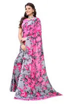 Women Georgette Printed Saree With Unstitched Blouse 