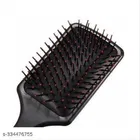 KAYI Wide Tooth End Rounded Design Flat Black Massage Comb Hair Styling Brush Tool