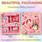 Unicorn Stationery Set for Girls-Unicorn set kit includes-Pencil Box for Girls,Colour set for kids,Unicorn Theme Scale Pencil Eraser Sharpener combo pack for School, Birthday Gift for Girls 