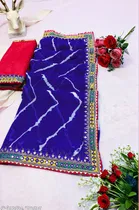 Georgette Printed Saree for Women 