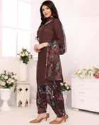 Crepe Floral Punjabi Suit for Women 