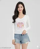 Lycra Top for Women, White 