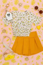 Polyester Printed Clothings Set for Girls 