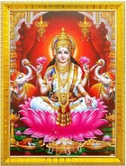 Polyester Laxmi Devi Religious Wall Photo Frame 