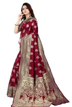 Jacquard Foil Printed Saree for Women 