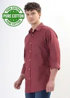 100% Cotton Full Sleeves Solid Shirt for Men 
