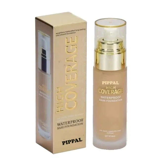 Pippal High Coverrage Waterproof Base Foundation (60 ml)