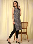 Crepe Printed Kurti for Women 