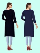 Crepe Solid Kurtis for Women 