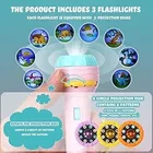 Mini Kids Projection Flashlight Torch with 24 Cartoon Patterns [Multicolor, Pack of 1]