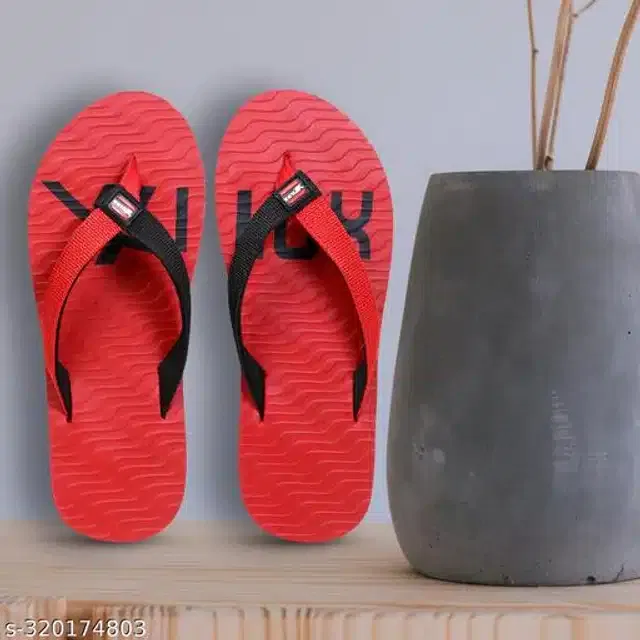 Slippers for Men (Red, 7)