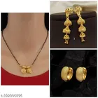 Alloy Mangalsutra with 2 Pair Earrings for Women 