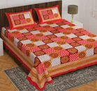 Cotton Rajasthani Jaipuri Double Bedsheet with 2 Pillow Covers 