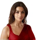 Plain Pure Georgette Alia Bhatt Saree for Women 