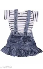 Dungaree with Top for Girls 