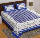 Cotton Rajasthani Jaipuri Double Bedsheet with 2 Pillow Covers 