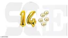 7 Pcs 14 Number Foil, Golden, Set of 1