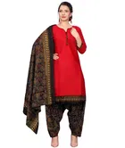 Cotton Blend Printed Kurti with Salwar for Women 