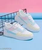 Solid Synthetic Sneakers for Women 