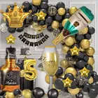 Cocktail Theme 5th Birthday Balloon Decoration Kit , Multicolor, Pack Of 64