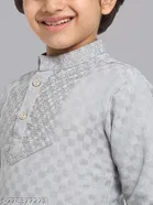 Cotton Blend Kurta with Pyjama for Boys 