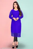 Net Kurti for Women,  Light Blue  