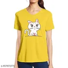 Cotton Round Neck Printed T-Shirt for Women 