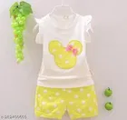 Hosiery Cotton Sleeveless Top with Pant Clothing Set for Girls 