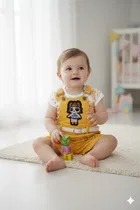 Denim Sleeveless Dungaress for Girls 