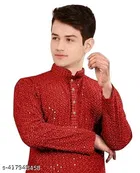 Embroidered Ethnic Kurta Set for Men 