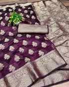 Organza Zari Woven Saree for Women 