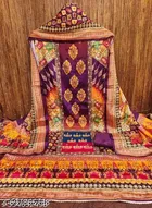 Bandhani Printed Jaipuri Designs Embroidered Top Bottom Duppata for Women 