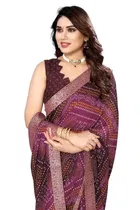 Georgette Printed Saree for Women 