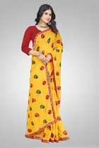 Georgette Printed Saree for Women 