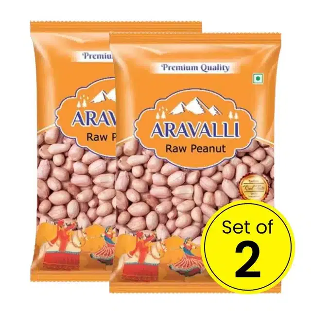 Aravalli Raw Peanuts (Pack of 2) 2X500 g