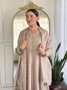 Embroidered Flared Kurta Set for Women 