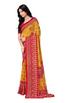 Georgette Printed Saree for Women 