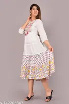 Rayon Printed Kurti for Women 