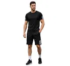 Polyester Printed Co-Ord Set for Men, Black 