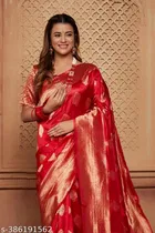 Binny Silk Zari Woven Saree for Women 