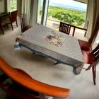 Polyester Printed Table Cloth (Brown, 38x58 inches)