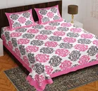 Cotton Rajasthani Jaipuri Double Bedsheet with 2 Pillow Covers 