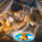 Mini Slide Projector Flashlight Torch with 24 Pattern, Kids Projection Light Toy Slide Flashlight Lamp Education Learning Night Light Before Going to Bed 