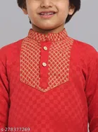 Cotton Blend Kurta with Pyjama for Boys 