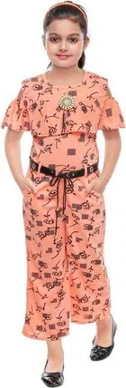 B B Enterprise Printed Girls Jumpsuit 