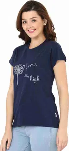 Round Neck Printed T-Shirt for Women 